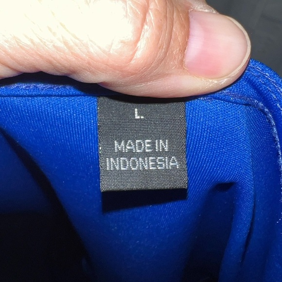 Erika 2 Piece Royal Blue Tank/Lacy Top Combo Set Rolled Sleeve Womens Sz L - Picture 4 of 8